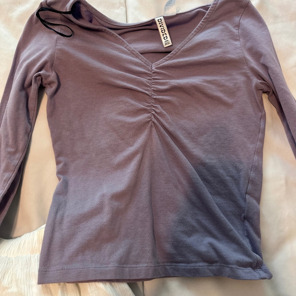 Long sleeve purple top